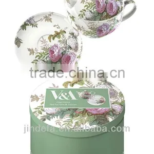 Hot Sale Flower Printed Ceramic Porcelain Tea for One Set thumbnail-1