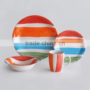 16pcs Stoneware Dinner Set With Hand Painting thumbnail-1