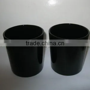 Black Glass Candle Holder thumbnail-1