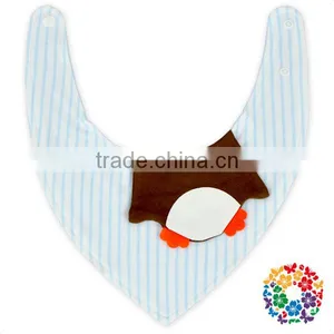 Blank Baby Bib With Bow Cute Triangle Baby Bibs Stripe Baby Bibs With Animal thumbnail-3