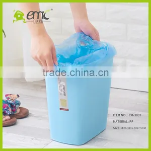Plastic Dust Bin for Indoor Places, PP Rubbish Bin for Household, Plastic Rectangle Rubbish Bin thumbnail-3