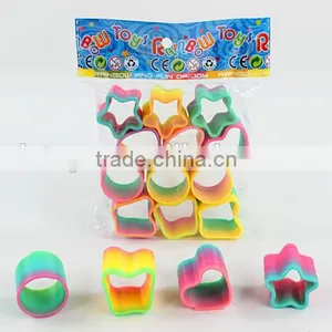Hot Sale Plastic Classic Colorful Rainbow Spring Toys Educational Toys for Kids/promotional Toys Raibow Circle thumbnail-1