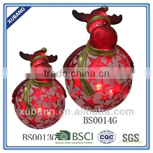 Cute Fiberglass Moose With Lighting Christmas Reindeer Decoration thumbnail-1