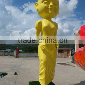 H6 Meters Fiberglass Lady Sculpture thumbnail-4
