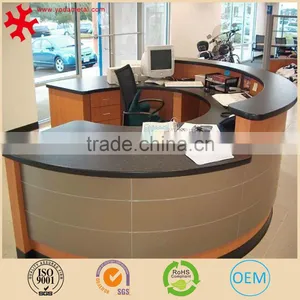 Modern Solid Wood Semi-circle Office Furniture Cheap Reception Desk thumbnail-1
