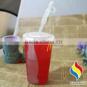 Sedex SMETA 4 Pillars Factory Cheap Plastic Tumbler With Straw Lid thumbnail-6