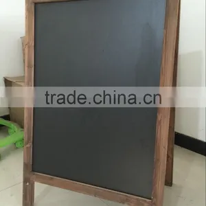 Hot Sale Pine Wood Frame Advertising Blackboard With Stand Foldable thumbnail-1