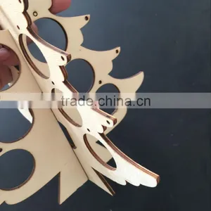 2016 Wholesale Handmade Christmas Decoration Laser Cutting Wooden Tree for Christmas Decoration thumbnail-2
