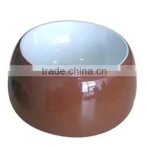 8.9" Custom Blue Color Ceramic Dog Bowl thumbnail-4