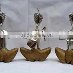 IRON/WOODEN SITTING MUSICIANS SET OF 5 thumbnail-1
