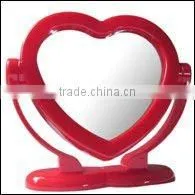 Heart Shape Round Table Cosmetic Mirror With Two Sides thumbnail-1