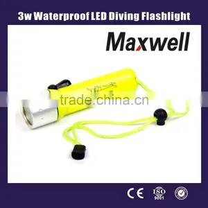 3w Waterproof LED Diving Flashlight thumbnail-1