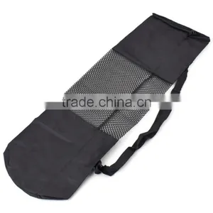 Yoga Bag Portable Yoga Mat Bag Nylon Carrier Mesh Black AE312 Nylon Bag thumbnail-1