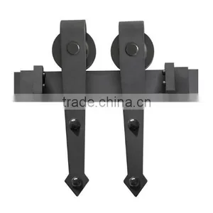 Antique Barn Door Hardware Horseshoe Sliding Door Hangers Track Roller Wheels thumbnail-4
