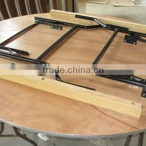 Plywood ALU Edge Banquet Folding Round Dining Table With USA Leg thumbnail-4