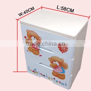 2016 Lovely and Safe 3 Layers Baby Plastic Clothing Drawer thumbnail-2
