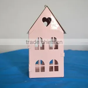 Fashion Little House Heart Metal Candle Holder Iron Lantern Home Decoration Chirstmas Decoration Farol de Metal thumbnail-6