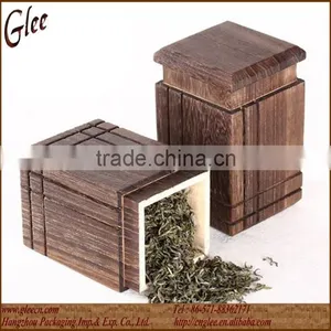Burned Paulownia Wood Tea Canister Wholesale thumbnail-1