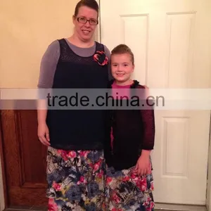 Matching Mother Daughter Clothes, 3/5/6 Layers Tiers Skirts, Mommy & Me Matching Maxi Ruffle Multi Layered Skirts thumbnail-2