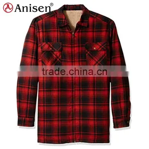 Wholesale Fleece Men Plaids Jacket Men Plaids Shirts thumbnail-1