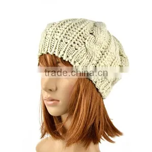 Winter Women Beret Braided Baggy Beanie Youth Winter Hat SV000232 thumbnail-1
