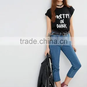 Latest Design Custom Girls T Shirt New Fashion t Shirt Word Print thumbnail-4