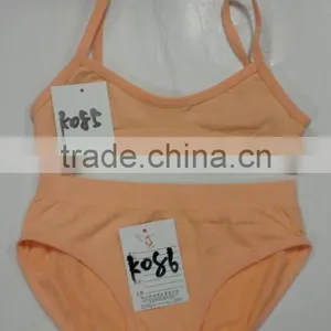 Plain Color Seamless Ladies Underwear Bra and Brief Set thumbnail-1