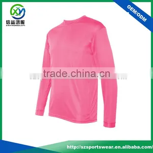 High Quality Pink Color Dry Fit Long Sleeve Fishing T-shirt thumbnail-1
