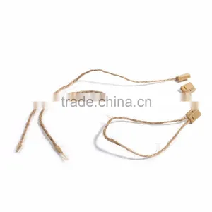 Hemp Hang Tag Snap Lock Pin Brown 18cm(7 1/8") x 0.8cm( 3/8"), 1 Piece thumbnail-3