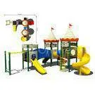 LLDEP Plastic and Wood Anti-UV Solid Outdoor Kids Castle Playground thumbnail-1
