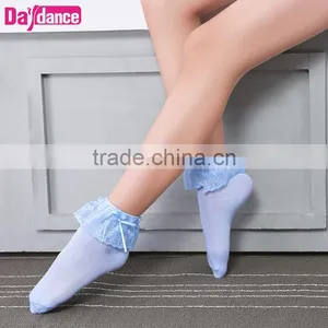 Toddler Baby Girls Ankle Socks Lace Ruffles Princess Dance Tights thumbnail-5