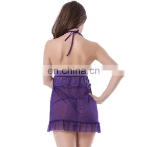 Enchanting Purple Sex See Through Sleepwear for Women thumbnail-2