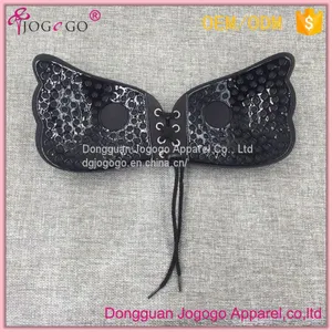Hotsale Wing Shape Backless Invisible Strapless Front Closure Self-adhesive Push up Silicone Bra thumbnail-5