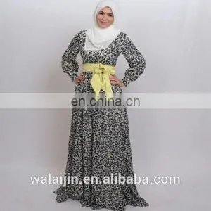 Muslim Woman Dress With Belt High Quality Fashion Muslim Wear thumbnail-4