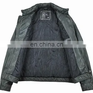 2015 New Model Designer Buffalo Leather Jacket thumbnail-3