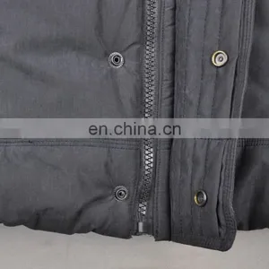 2015 Lastest Design Mens Faux Fur Lining Hooded Embroidery Fur Vest thumbnail-5