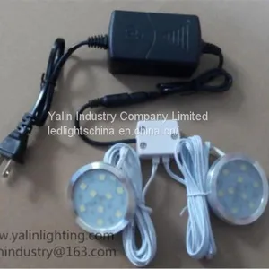 Round LED Cabinet Light, Wardrobe Disc Lamp With 4 or 6 Way Splitter, Ultrathin Showroom Furniture Spotlight thumbnail-5