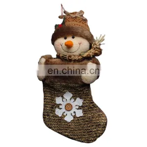 34CM Medium 3D Personalized Craft Cute Decoration and Gift Bag Christmas Stockings - Snowman thumbnail-1