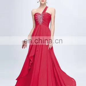 Grace Karin Hot Sale Chiffon Long Chiffon Beaded One Shoulder Evening Dress CL3120-4 thumbnail-2