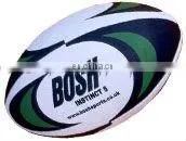 Leather Synthetic Rubber Rugby Ball thumbnail-1