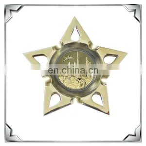 Custom Logo Metal Souvenir Ashtray Five-point Stars thumbnail-1