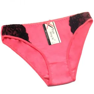 Yun Meng Ni Wholesale Underwear Fancy Black Lace on Sides Soft Cotton Women Daily Panties thumbnail-3