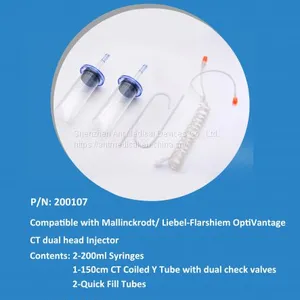 CT Syringe For Guerbet Mallinckrodt Liebel-Flarsheim CT 9000 & CT 9000 ADV, OPTIVANTAGE Dual Head CT Injectors thumbnail-1