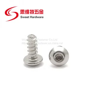 304 Stainless Steel Button Head Socket Tapping Screw With Blunt Tip thumbnail-3