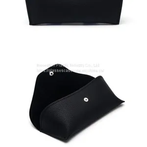 Hot-selling Vintage Unisex Leather Sunglasses Case With Press-button thumbnail-4