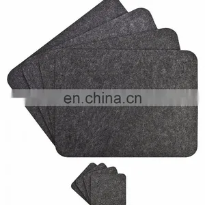 Felt Placemats Set of 8 - 40x30 cm Dinner Set Anthracite thumbnail-1