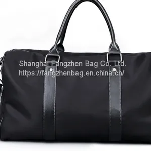 Custom Heavy Duty Large Fitness Travel Duffle Bag Waterproof Black Nylon Mens Sports Gym Duffel Bag thumbnail-2
