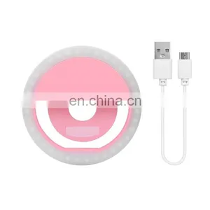 Wholesale Portable Rechargeable Small Selfie Ringlight Cellphone Camera Fill-in Ring Light thumbnail-5