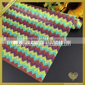 Colorful Beaded Hotfix Resin Rhinestone Sheet for Shoes FHRM-045 thumbnail-2