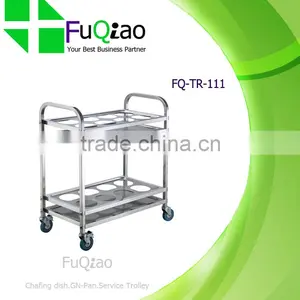 Types of Square Tube Stainless Steel Hotel Room Service Cart Service Trolley thumbnail-2